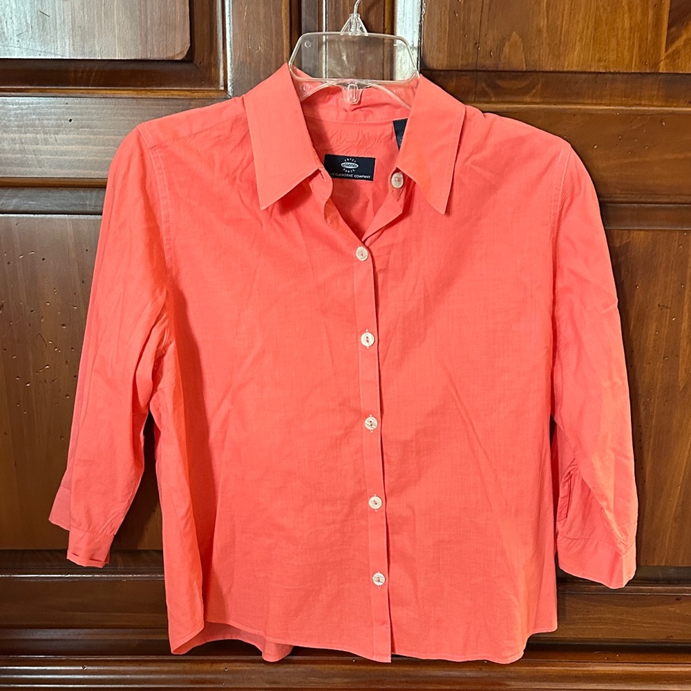 Liz Claiborne Vibrant coral  Shirt by Crazy Horse Collection